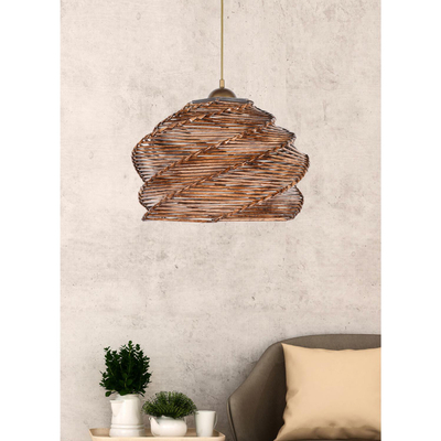 Llambë tavani dru+bamboo Ø32×65 cm (HM7372)