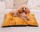 Jastëk kadifeje për qen Soft Velvet, 50x70cm, i trashë, mustard