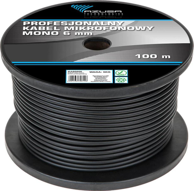 Kabllo mikrofoni Azusa Cable, mono, 6mm, profesionale