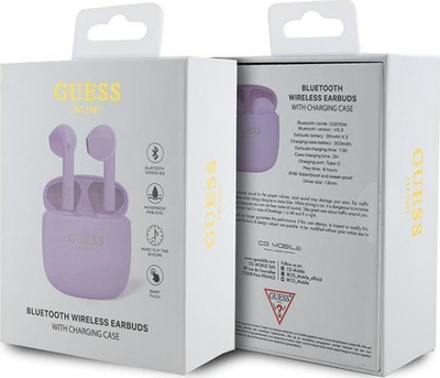 Kufje Bluetooth Guess Classic EST Logo GUTWST26PSU, TWS, IPX6, vjollcë