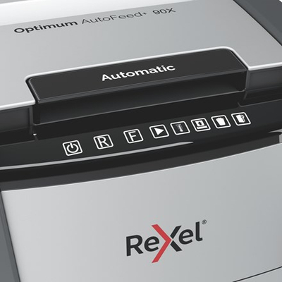 Grirëse dokumentesh Rexel AutoFeed+ 90X, 90 fletë, P-4, gri