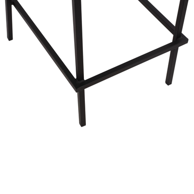 Stol Olympias metalik i zi 47×58×111 cm (HM5528.01), zezë