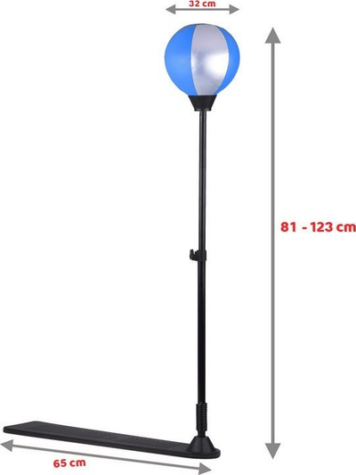 Set boksi për kalamaj, qese shpejtësie me qëndrim i rregullueshëm 81–123 cm, plastik, e zezë blu