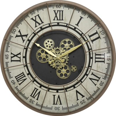 Orë murale Atmosphera Stella, 57 cm, metal, kafe