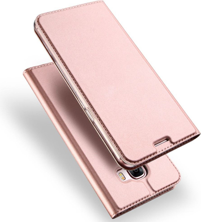 Mbulesë magnetike Dux Ducis Premium për Huawei Y3 2017, lëkurë eko, rozë gold