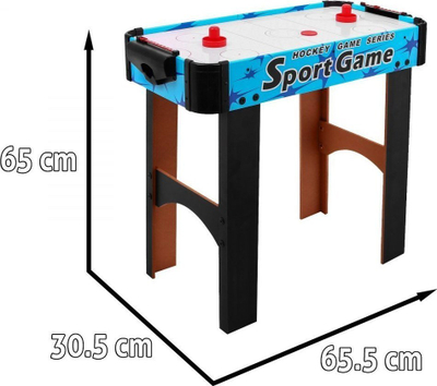 Tavolinë Air Hockey Sport Game me ventilator, 65 x 30.5 x 65.5 cm, blu