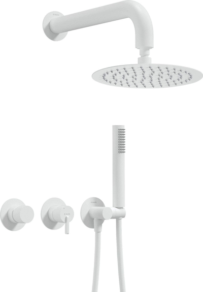 Set dushi i fshehur Deante NQS A0YK, kokë dushi e futur në mur, krom