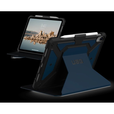 Këllëf tableti Urban Armor Gear Metropolis SE, për iPad 10.9", me vend për Apple Pencil, blu me të zezë