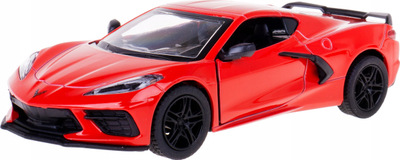 Makina lodër Kinsmart Chevrolet Corvette 2021, shkalla 1:36, mekanizëm pull back, e kuqe