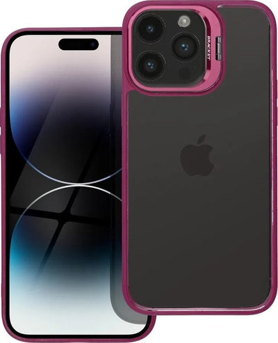 Mbulesë telefoni Bracket Case për iPhone 14, me stand te kamera, transparente, lejla e errët