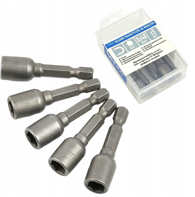 Set çelsash magnetikë GEKO, 8mm x 48mm, 1/4", 5 copë