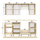 Set kuzhine Melamine 200×47×84,8 Hcm (HM2470.01), bezhë