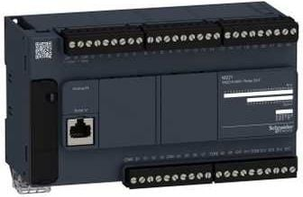 PLC Schneider Electric Modicon M221 TM221C40R, 24 inpute 16 dalje dixhitale, input analog, gri e errët