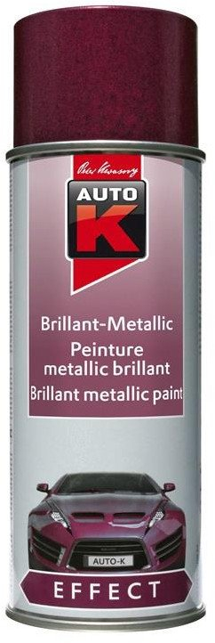 Спреј боја за внатрешност на автомобил Auto K Bright Metallic Indy Red, 400ml, металик црвена
