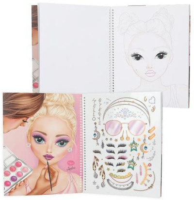 Libër ngjyrosjeje Depesche TOPModel Make up, 20 faqe, me ngjitësa, shumëngjyrësh