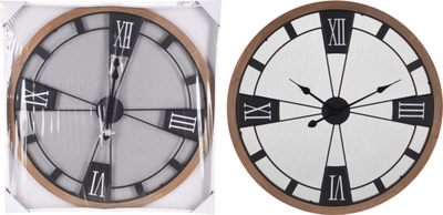 Orë muri Madmet Watch, stil modern industrial, mekanizëm pa zhurmë, dru dhe e zezë