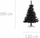 Pemë artificiale Krishtlindjesh Fééric Lights and Christmas, 180 cm, me bazë metalike, e zezë