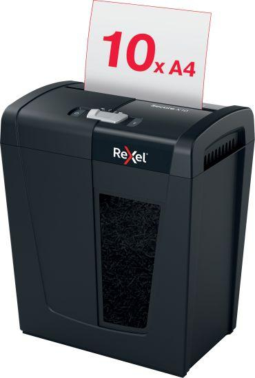 Grirëse letrash Rexel Secure X10, P-4, e zezë