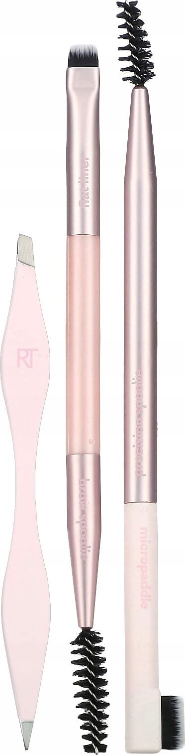 Set për vetulla Real Techniques Brow Shaping Set, 3 vegla, rozë e butë