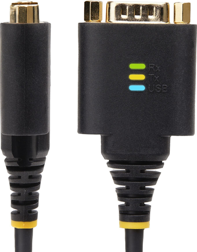 Kabllo adapter StarTech me 2 porta USB në serial, 60cm, USB A në DB9 RS232, ngjyrë e zezë