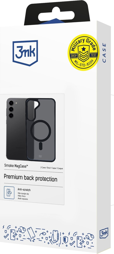 Kuti mbrojtëse ESR Smoke MagCase për Samsung Galaxy S23, MagSafe, e tejdukshme gri