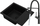 Set lavamani kuzhine Pyramis Mido 62x50 1B1D me rubinet Flexos, granit, Black Edition, i zi mat