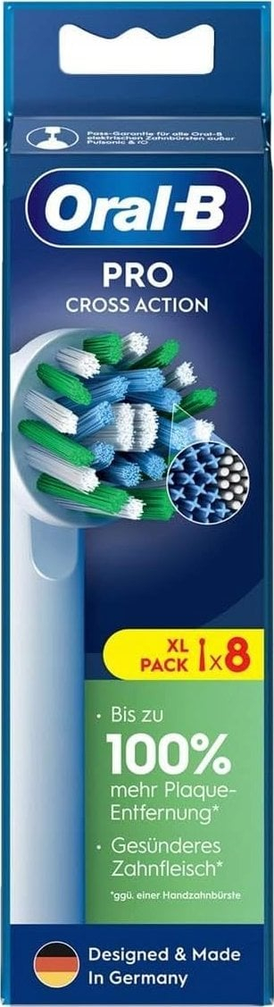 Koka zëvendësuese furçe Oral B Pro CrossAction, fijet X-shaped, të bardha