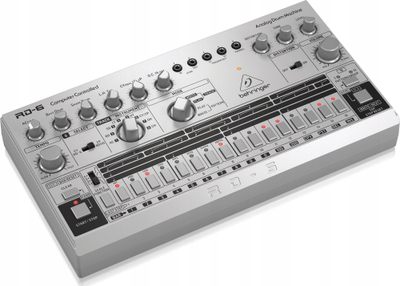 Drum machine Behringer RD-6-SR, analoge, 8 tinguj, ngjyrë argjendi