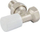 Valvul këndore Schlosser 601400016, 1/2", dorezë manuale, e argjendtë
