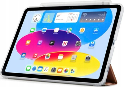 Mbulesë tablet Pipetto Origami No3 për iPad 10.9, gjenerata e 10, me mbajtëse Apple Pencil, rozë gold