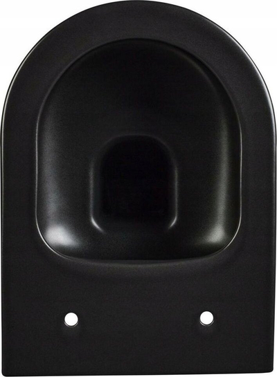 Set kompakt WC muri Vilarte Wall Hung Black Mel, 49cm, rimless, i zi