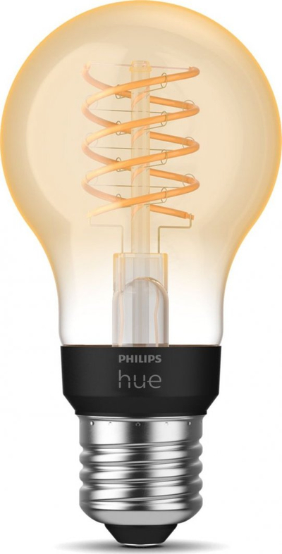 Llambë smart Philips Hue Filament E27, 7.2W, dritë e bardhë, e artë