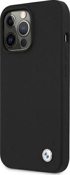Mbulesë telefoni BMW Silicone Signature për iPhone 13 Pro 13 6.1", mikrofibër e brendshme, e zezë