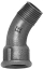 Kthesë gize EE Black Steel, F F, 1 1/4", e zezë
