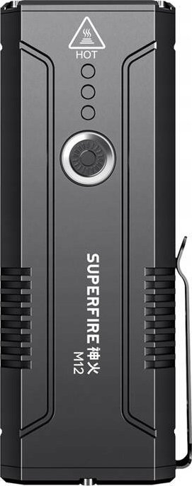 Elektrik dore Superfire Universal, LED, i rikarikueshëm, i zi