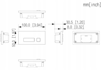 Modul tastiere Dahua VTO4103F-MB1, IP65, për VTO4103F, argjend