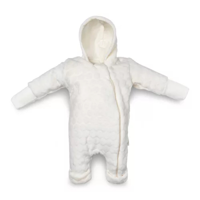 Overal bebe Kenguru Gold TOG2, 3–6m, pambuk organik, e kremtë