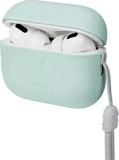 Këllëf mbrojtës Uniq për AirPods Pro 2, silikon i mirë, ngjyrë mint