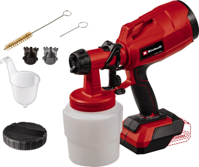 Pistoletë spërkatëse boje Einhell TC-SY 18V, 0.8L, pa kabllo, e zezë e kuqe