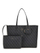 Çantë dore Guess Power Play II Handbag, me monogram, me xhep me zinxhir, bezhë