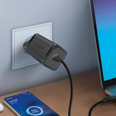 Karikues muri SBS TETRGAN1C45W, 45W, karikim i shpejtë, i zi