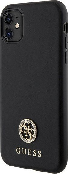 Maskë telefoni Guess GUHCN61PS4DGPK për iPhone 11 XR, hardcase, me Strass Metal Logo, e zezë