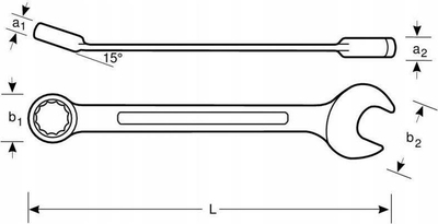 Çelës me ragler Bahco, 13 mm, 178 mm, ngjyrë argjendtë
