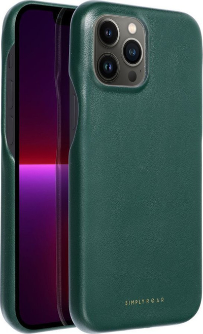 Mbështjellës Roar Futera Look për iPhone 13 Pro Max, lëkurë eko, jeshil