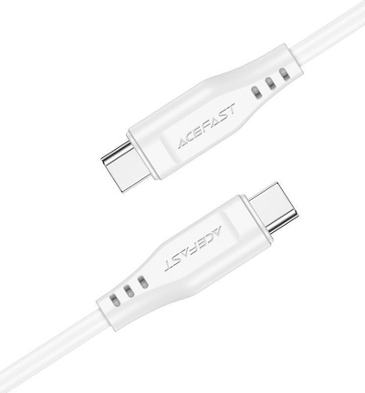 Kabllo USB C Acefast, USB C në USB C, 1.2m, 60W, e bardhë