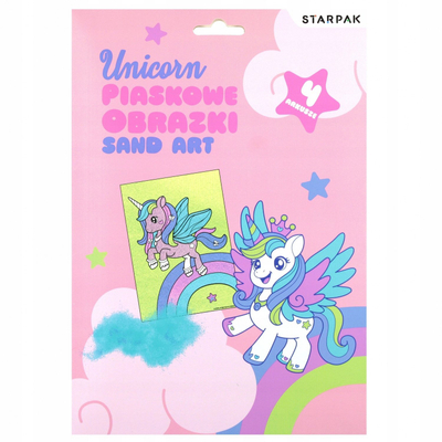 Сет за цртање со песок Starpak Sand Painter, 4 листови за цртање, за деца, повеќебоен