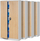 Set dollapë metalikë zyre JAN, 4 copë, 90 x 185 x 40 cm, të bardhë me sonoma oak