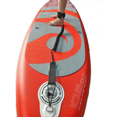 Litar sigurie për SUP Enero Safety Leash, 10 feet, spiral, blu