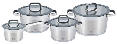 Set tenxheresh Zyle ZY1278PS, çelik inox, 8 pjesë, argjendtë