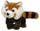 Lodër pelushi Dubi Zoo Panda, 22 cm, bardh e zezë